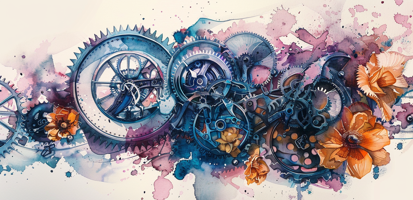 Bunte Zahnräder Tasse für deinen Kaffee-Moment