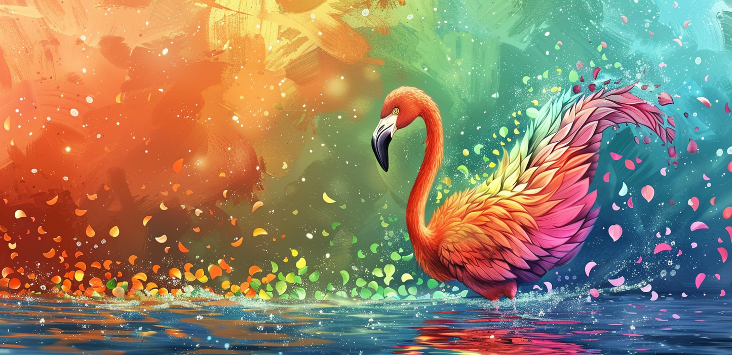 Tasse Bunte Flamingowelt für deinen Kaffee, Tee-Moment