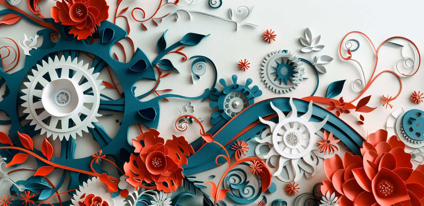 Bunte Zahnräder Tasse für deinen Kaffee-Moment